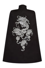 Black Silver dragon cape