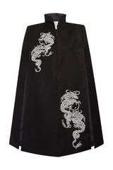 Black Silver dragon cape