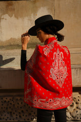 Cherry Bandana Cape
