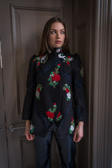 Black lace flower jacket