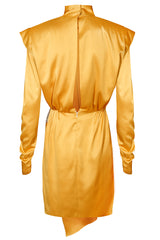 Celestine Silk Satin Canary Yellow Dress