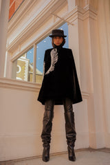 Ines Fern Velvet Cape