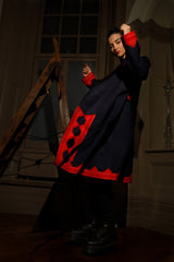 Kyana Navy Belted Coat