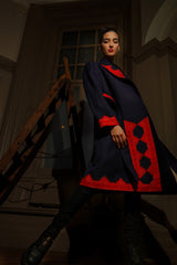 Kyana Navy Belted Coat