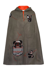 Long green teddy bear cape