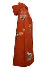 Long orange rabbits cape