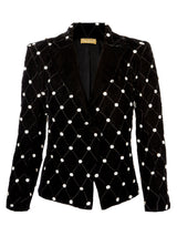 Gia Velvet Crystal Blazer