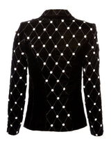 Gia Velvet Crystal Blazer
