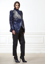 Audrey Flower Detail Sequin Jacket