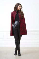Bianca Red Leopard Cape