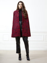 Bianca Red Leopard Cape