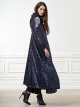 Amir Hooded Sequin Cape