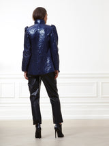 Audrey Flower Detail Sequin Jacket