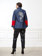 Riley Denim Dragon Cargo Jacket