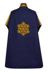 Poncho Navy and Yellow