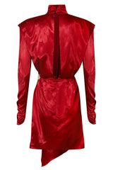 Celestine Silk Satin Burgundy Dress