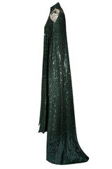 Emerald Sequin Cape