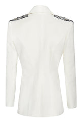 Cream Tuxedo Blazer