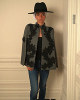 Sabrina Grey Flannel Cape