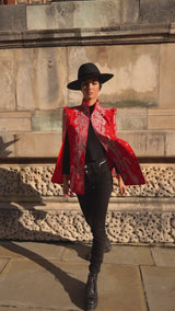 Cherry Bandana Cape