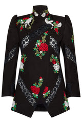 Black lace flower jacket