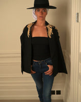 Alya Black Tuxedo Cape