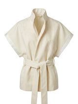 Damask Ivory Structured Gilet