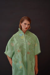 Alain in Mint Blouson  Coat