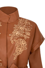 Cleo (faux leather) Belted Jacket