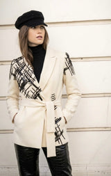 Colette Ivory Belted Tuxedo