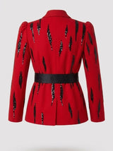 Poppy in Crimson Belted Jacket