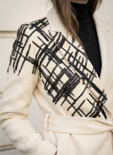 Colette Ivory Belted Tuxedo