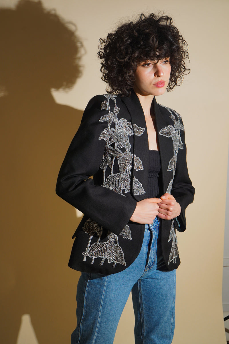 Agnes Beaded Jacket (Black)