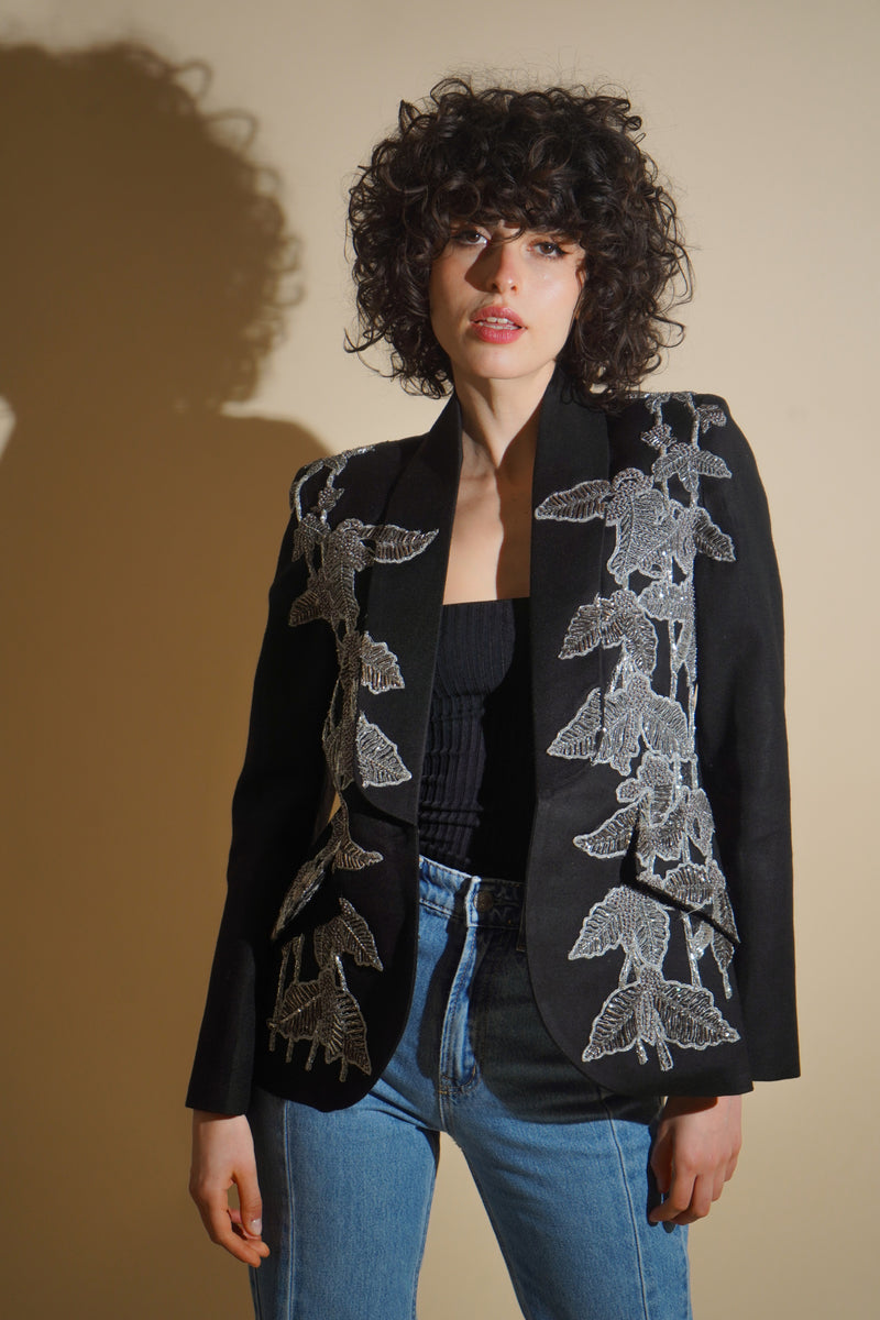 Agnes Beaded Jacket (Black)