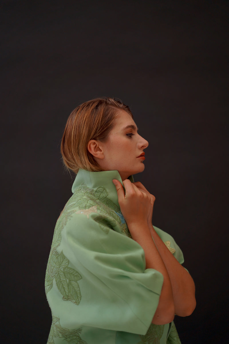 Alian in Mint Blouson  Coat