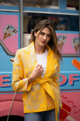 Amira Yellow Blossom Jacket