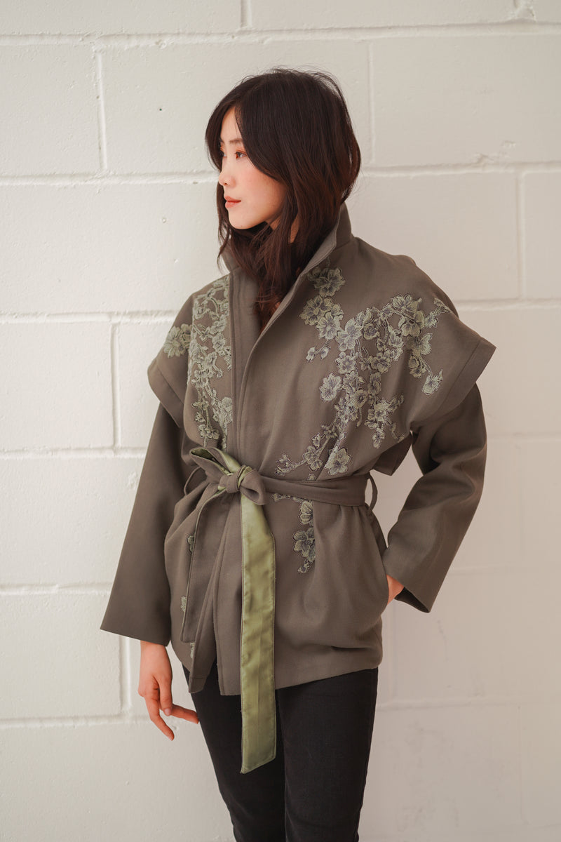 Ash Bloom Belted Jacket
