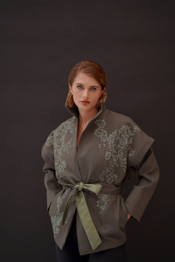 Ash Bloom Belted Jacket