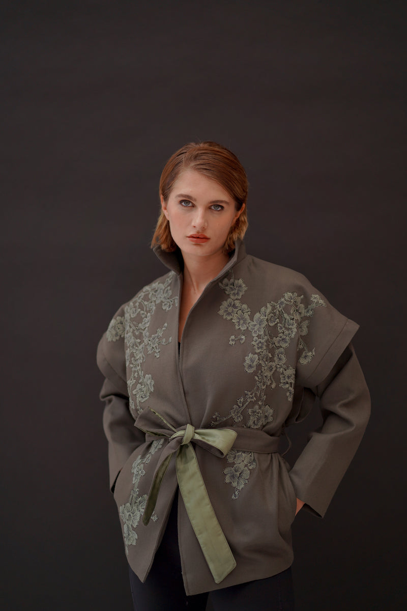 Ash Bloom Belted Jacket