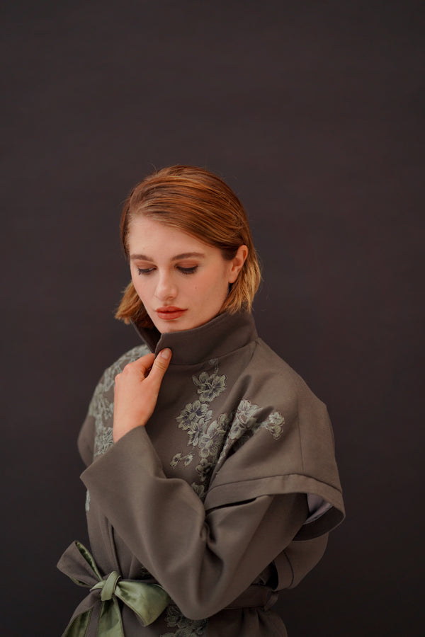 Ash Bloom Belted Jacket