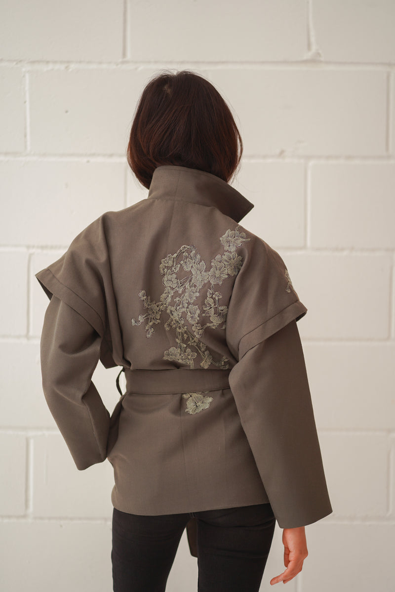 Ash Bloom Belted Jacket