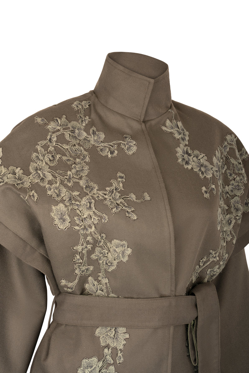 Ash Bloom Belted Jacket