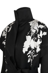Astra Leaf Detail Belted Jacket