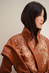 Cleo (faux leather) Belted Jacket