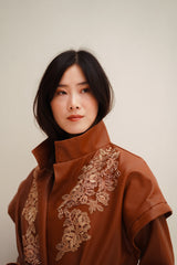 Cleo (faux leather) Belted Jacket