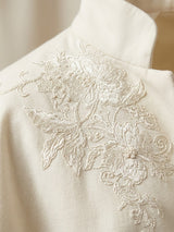 Damask Ivory Structured Gilet