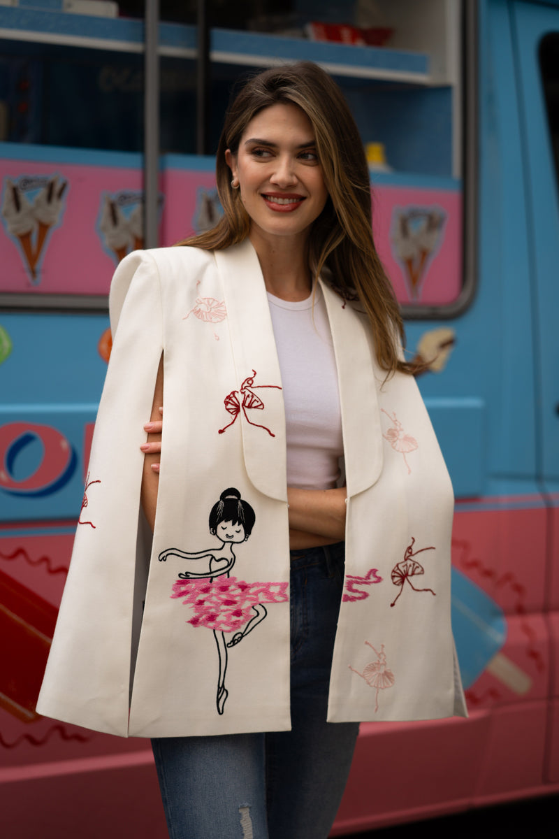 Edie Ballet Cape (Ivory)