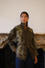 Arcadian Tie Belt Jacket