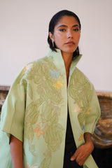 Alain in Mint Blouson  Coat