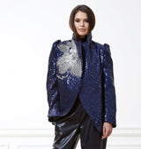 Audrey Flower Detail Sequin Jacket